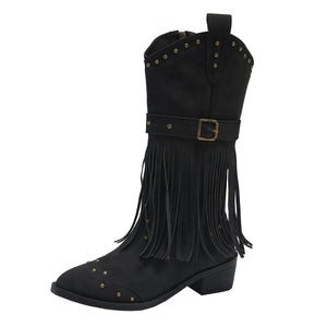 Elevate Your Style with Retro Tassel Boots