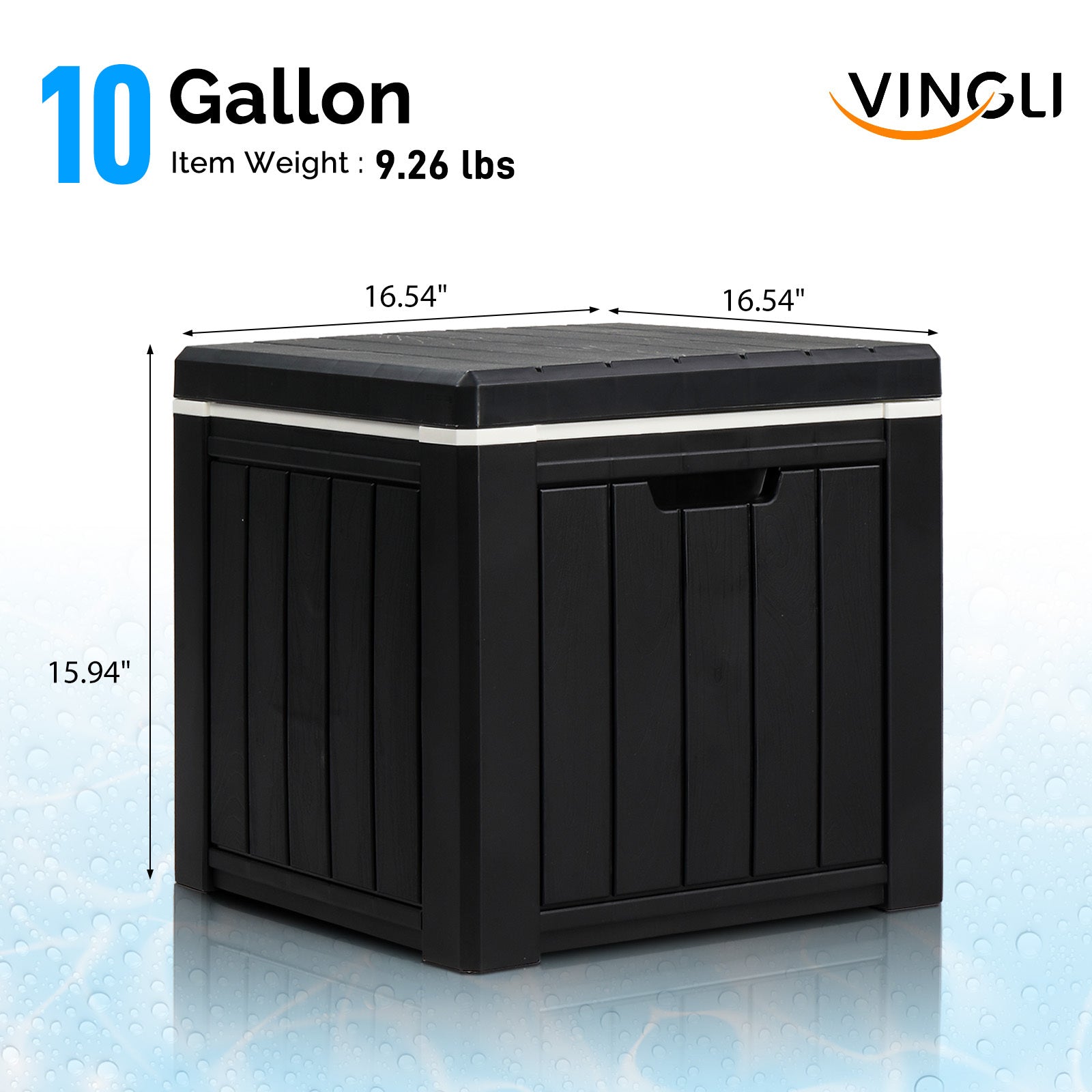 10 Gallon Cooler Side Table, Multi-purpose Ice Cooler Outdoor Cocktail Side Table For Camping, Picnic, Beach, Pool, Party