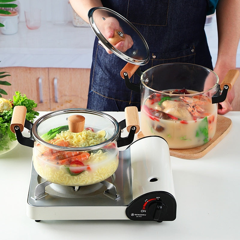 Visions Cookware Pot Binaural Glass