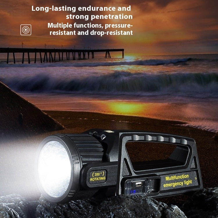 Solar Flashlight Strong Light Outdoor