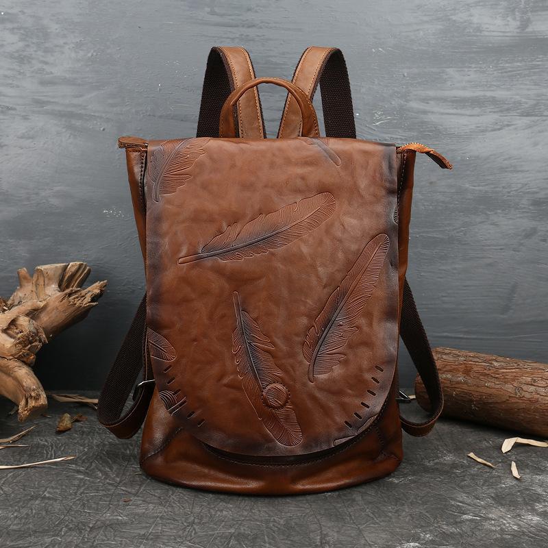 Retro Embossed Women's Backpacks