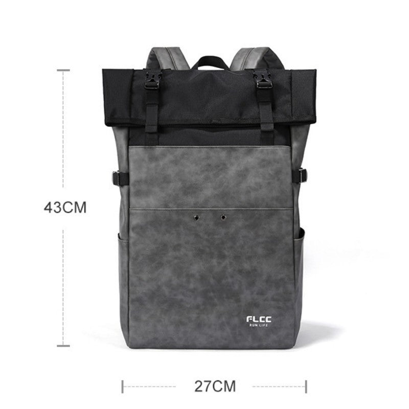 Leather leisure travel backpack