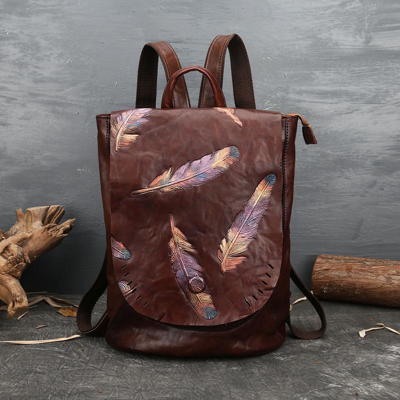 Retro Embossed Women's Backpacks