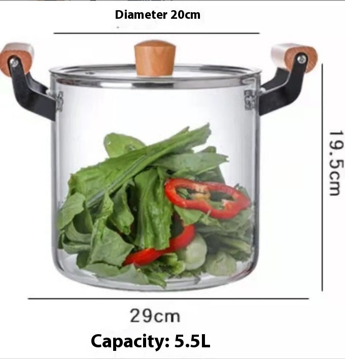 Visions Cookware Pot Binaural Glass