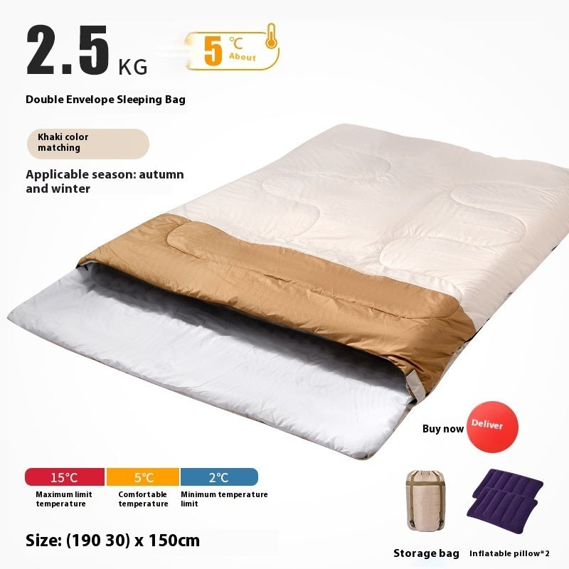 Double Sleeping Bag Outdoor Camping