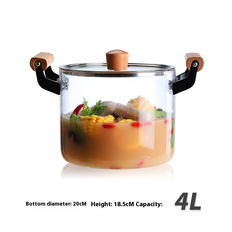 Visions Cookware Pot Binaural Glass