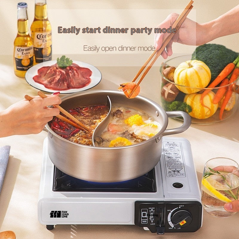 Outdoor Cookware With Card Furnace