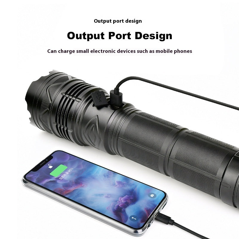 Outdoor Zoom Strong Light Flashlight