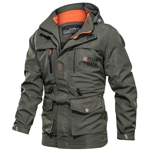 Men's Medium To Long Casual Outdoor Hooded Plus Size Jacket