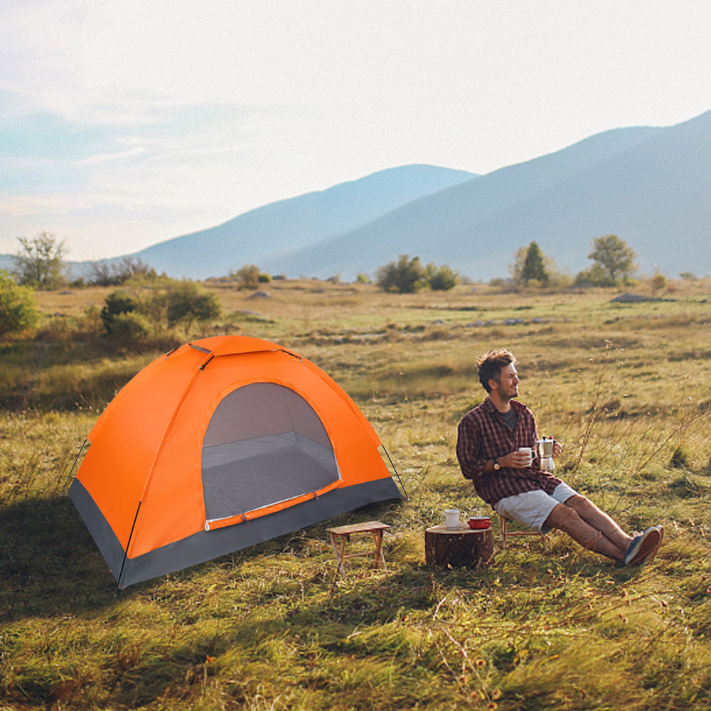 Single-person Single-layer Orange Tent