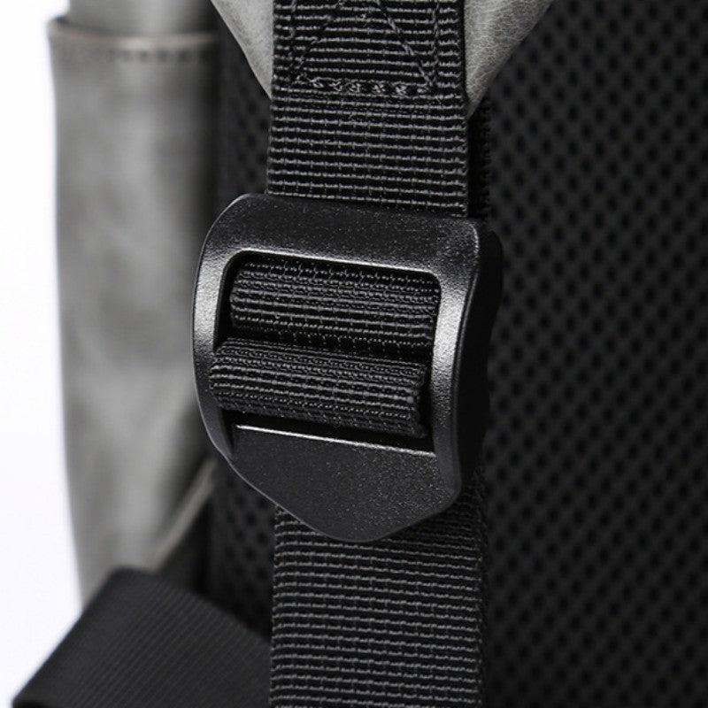 Leather leisure travel backpack