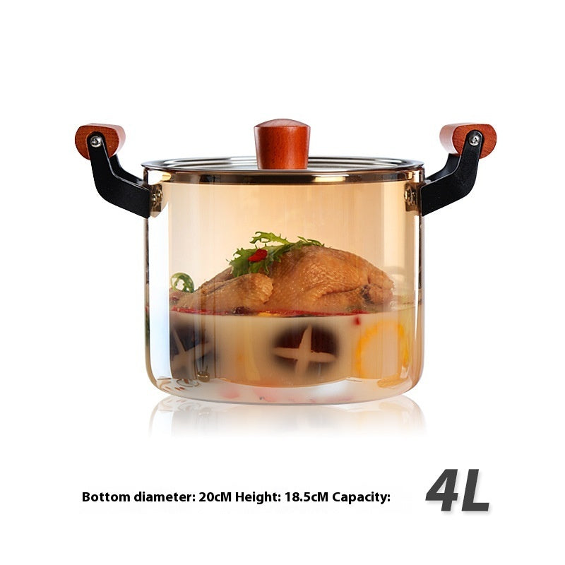Visions Cookware Pot Binaural Glass