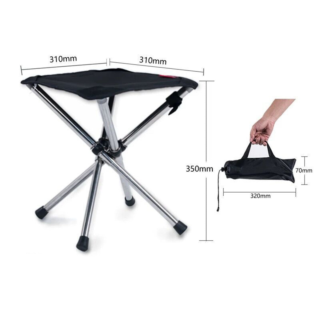 Steel Camping Chair Bench
