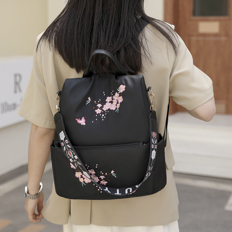Women's Embroidery Casual Backpacks