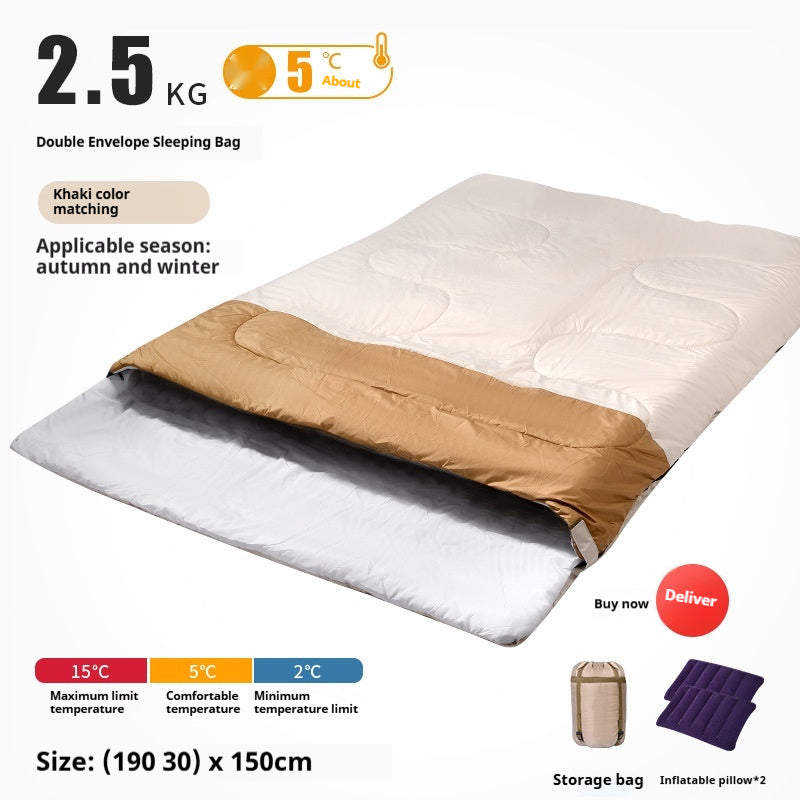 Double Sleeping Bag Outdoor Camping