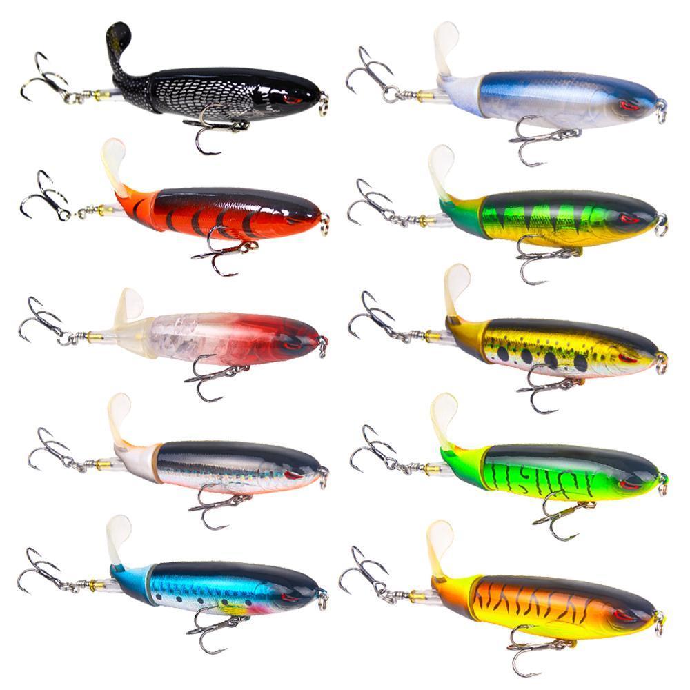 20-piece Set 13g 35g Surface Fishing Lure Set 20 Pop-up Lures With 3D Eyes ABS Plastic Hard Bait For Bass And Pike Fishing