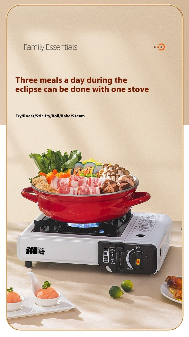 Outdoor Cookware With Card Furnace