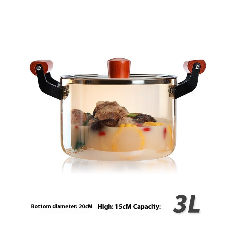 Visions Cookware Pot Binaural Glass
