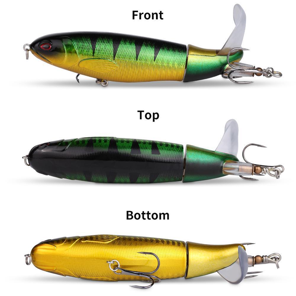 20-piece Set 13g 35g Surface Fishing Lure Set 20 Pop-up Lures With 3D Eyes ABS Plastic Hard Bait For Bass And Pike Fishing