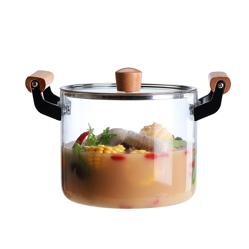 Visions Cookware Pot Binaural Glass
