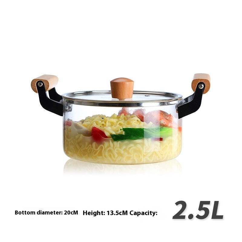Visions Cookware Pot Binaural Glass